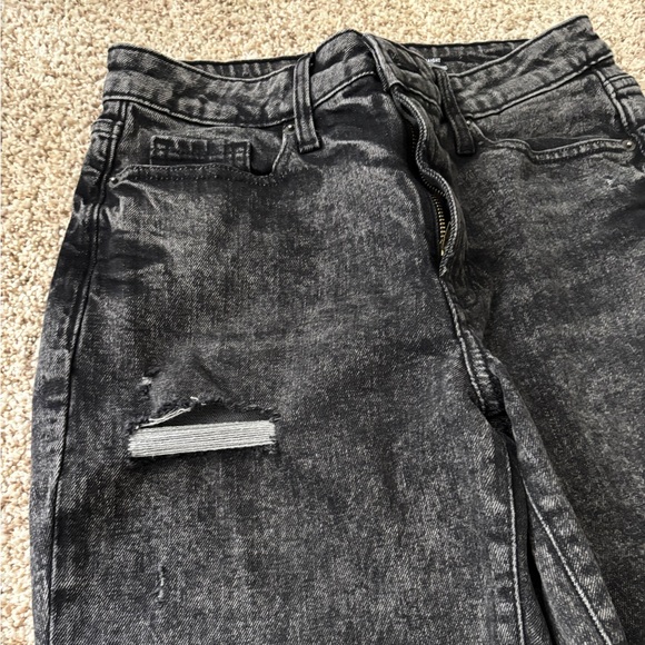 Old Navy O.G Faded Black Straight High Rise Jeans Size 4 - Picture 3 of 8